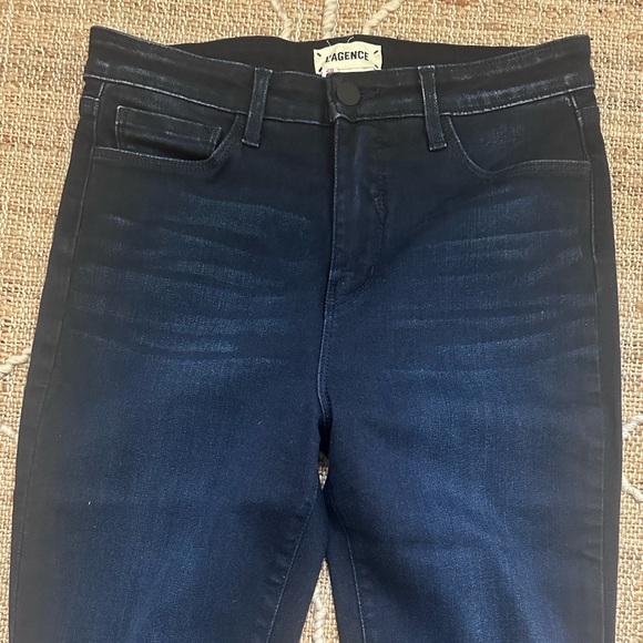 L’AGENCE Marguerite Skinny Jeans 2 Pairs Noir Marino Blue 28 - Picture 11 of 13